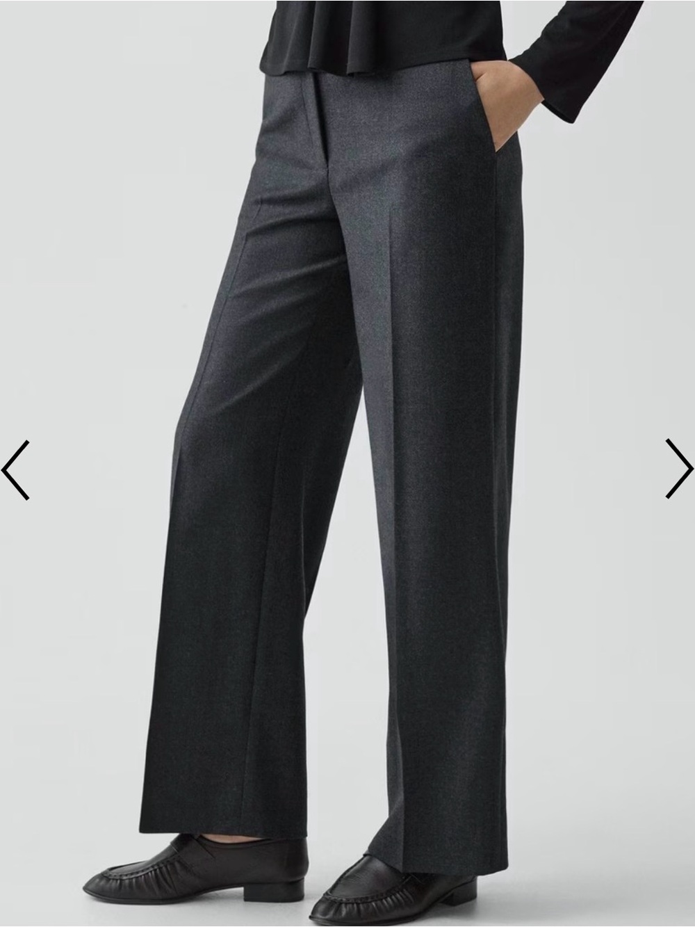 Theory Classic Straight Pant in Sleek Flannel in Dark Thyme
